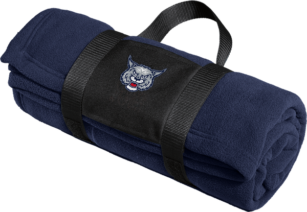 CT Bobcats Fleece Blanket with Carrying Strap