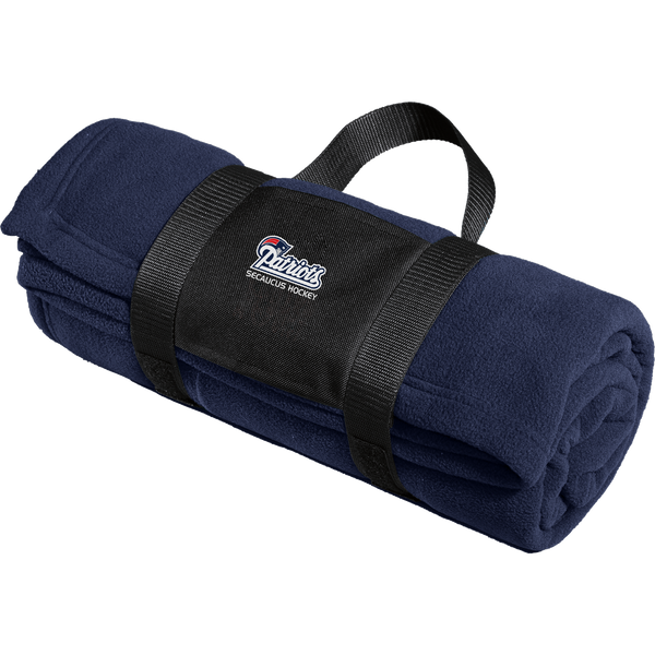 Secaucus Patriots Fleece Blanket with Carrying Strap