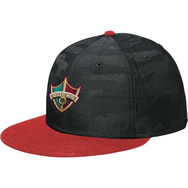 Delaware Ducks New Era Camo Flat Bill Snapback Cap