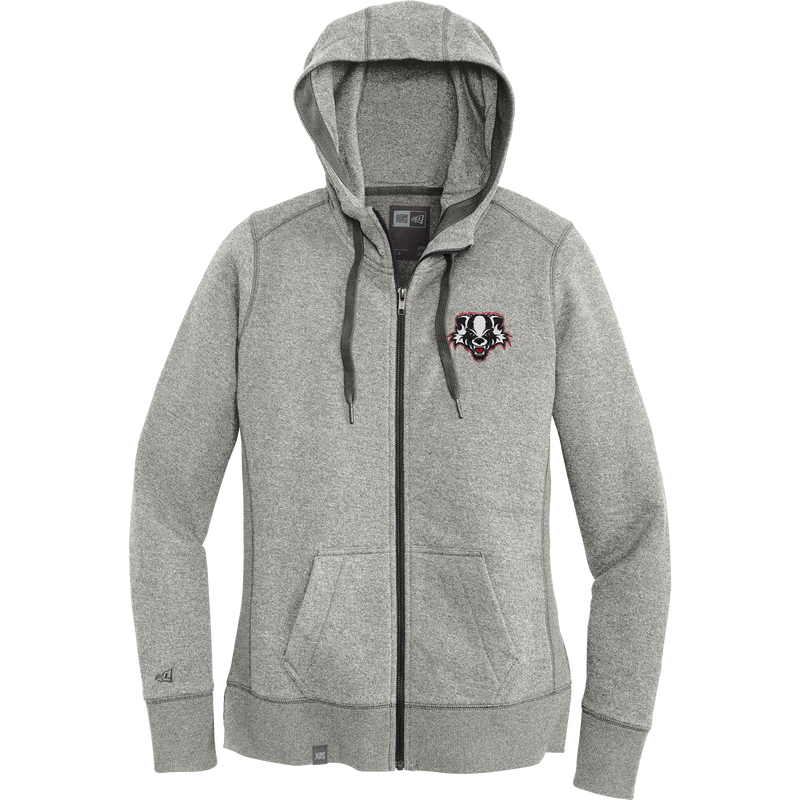 Scary Badgers New Era Ladies French Terry Full-Zip Hoodie