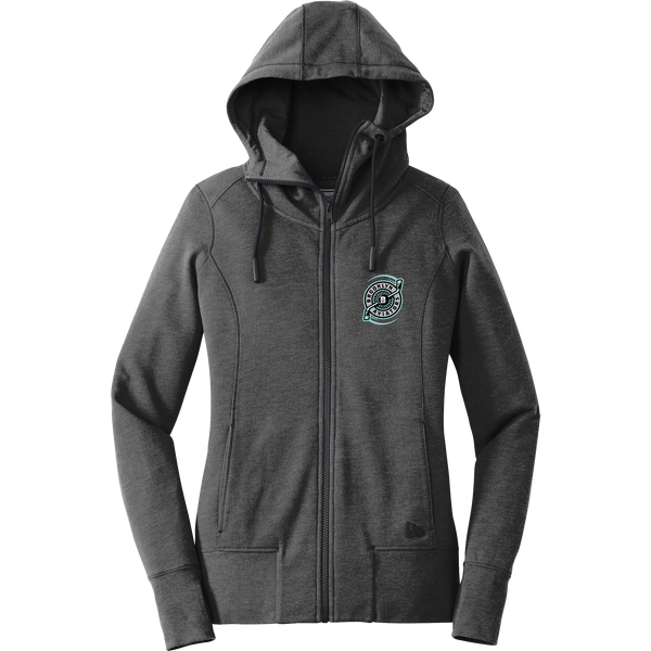 Brooklyn Aviators New Era Ladies Tri-Blend Fleece Full-Zip Hoodie