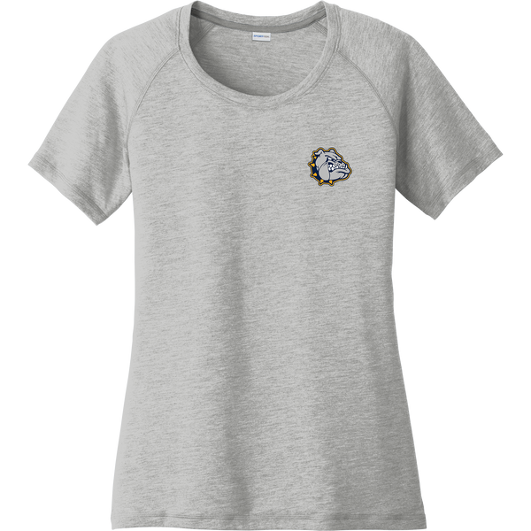Chelsea Bulldogs Ladies PosiCharge Tri-Blend Wicking Scoop Neck Raglan Tee