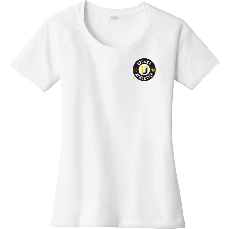 Upland Country Day School Ladies PosiCharge Tri-Blend Wicking Scoop Neck Raglan Tee