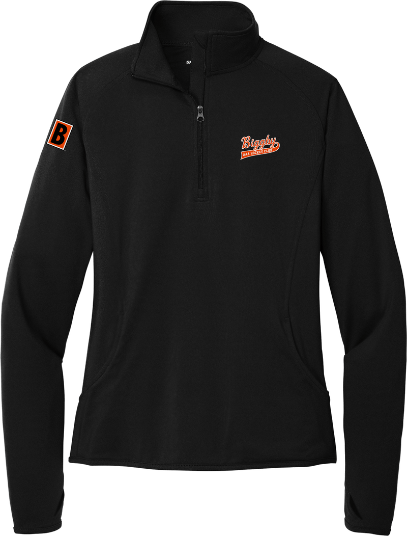 Biggby Coffee AAA Ladies Sport-Wick Stretch 1/4-Zip Pullover