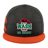 Wash U New Era Shadow Heather Striped Flat Bill Snapback Cap