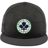 North Park Hockey New Era Shadow Heather Striped Flat Bill Snapback Cap
