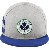 North Park Hockey New Era Shadow Heather Striped Flat Bill Snapback Cap