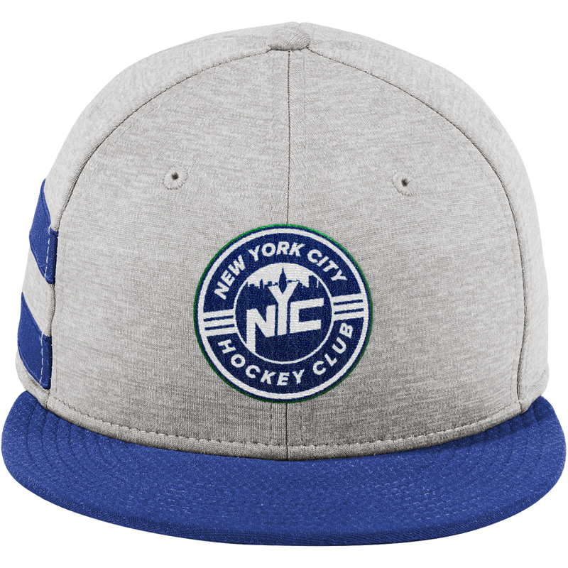 NYC Hockey Club New Era Shadow Heather Striped Flat Bill Snapback Cap