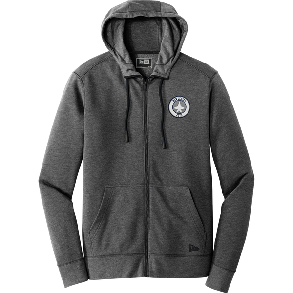 NJ Jets New Era Tri-Blend Fleece Full-Zip Hoodie