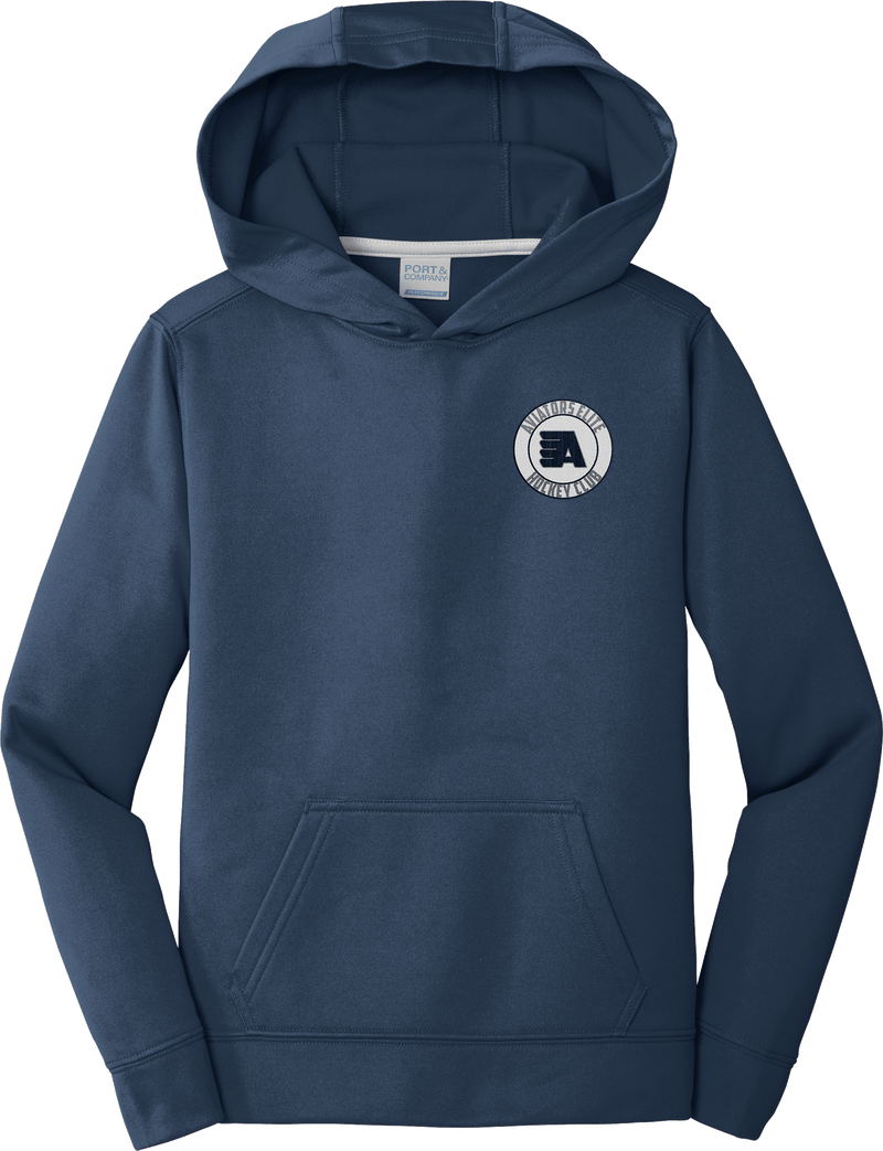 Aspen Aviators Youth Performance Fleece Pullover Hooded Sweatshirt