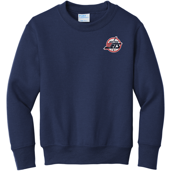 Metro Jets Youth Core Fleece Crewneck Sweatshirt