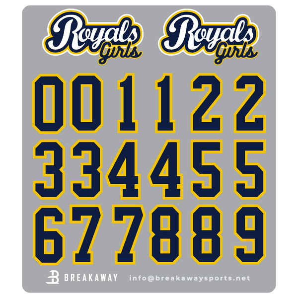 Royals Girls Helmet Stickers