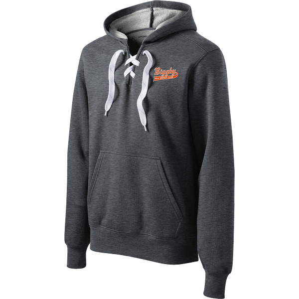 Biggby Coffee AAA Lace Up Pullover Hooded Sweatshirt