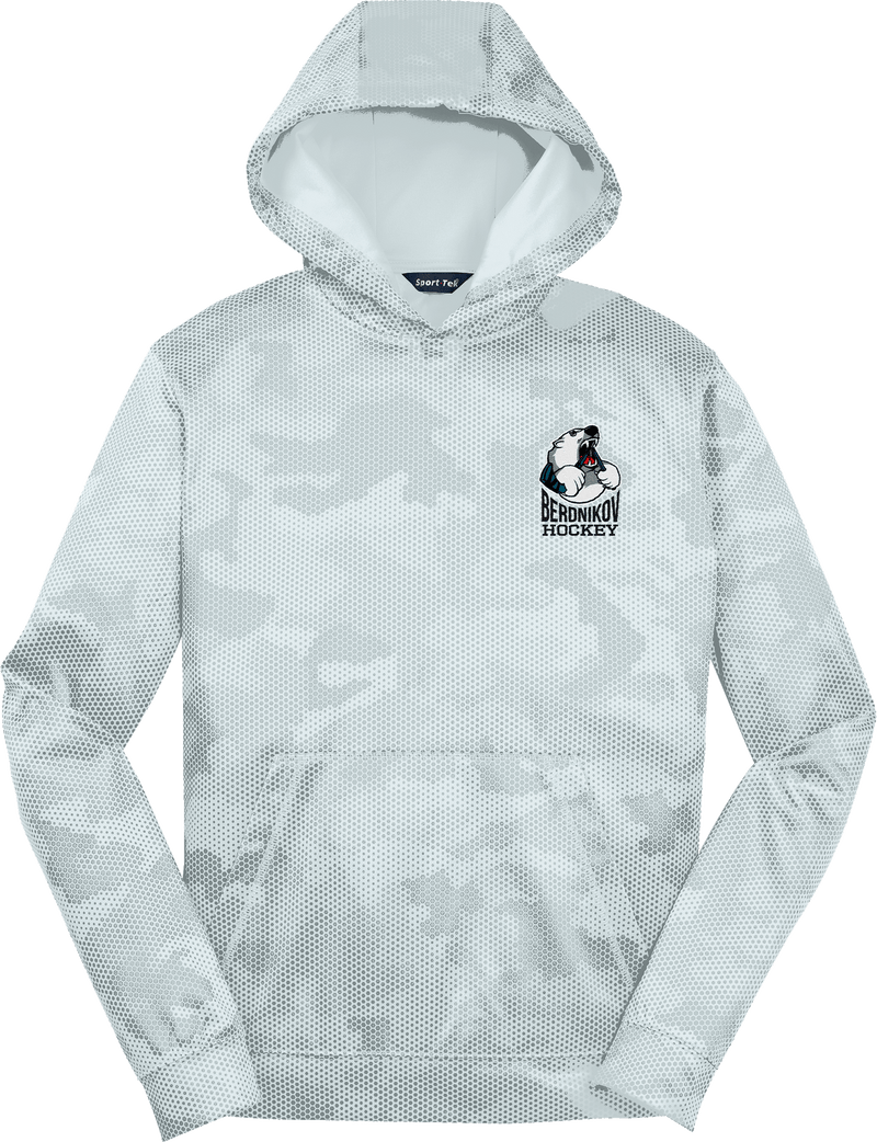 Berdnikov Bears Youth Sport-Wick CamoHex Fleece Hooded Pullover